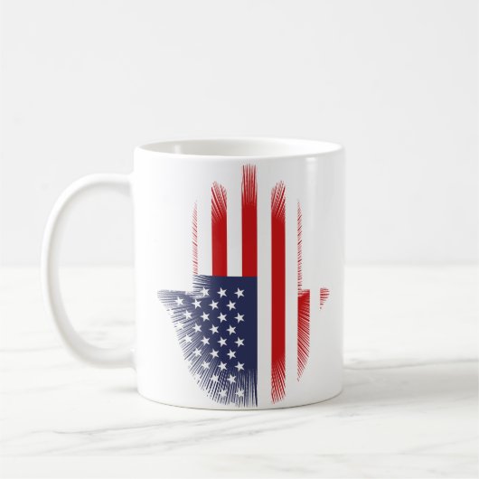USA-Flagge Kaffeetasse (Links)