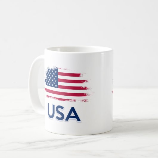 USA-Flagge Kaffeetasse (Vorderseite Links)