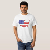 USA Flagge-Karte T-Shirt (Vorne ganz)