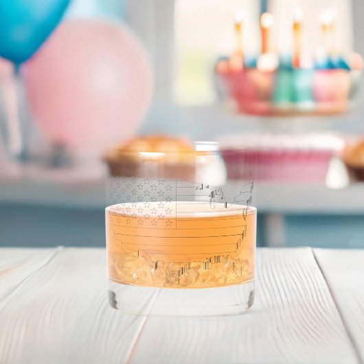 USA-Flagge & Karte Whiskyglas (Insitu (Baby Party))