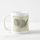 USA-Flagge + Karten-Tasse Kaffeetasse (Links)