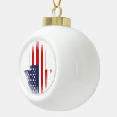USA-Flagge Keramik Kugel-Ornament (Rechts)