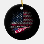 USA-Flagge Keramik Ornament (Vorne)