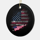 USA-Flagge Keramik Ornament (Links)