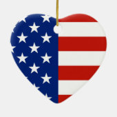 USA-Flagge Keramik Ornament (Hinten)