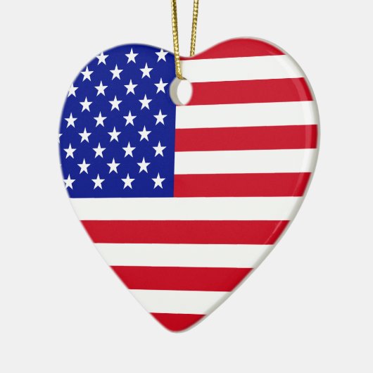 USA-Flagge Keramik Ornament (Links)