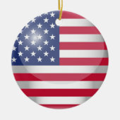 USA-Flagge Keramikornament (Vorne)