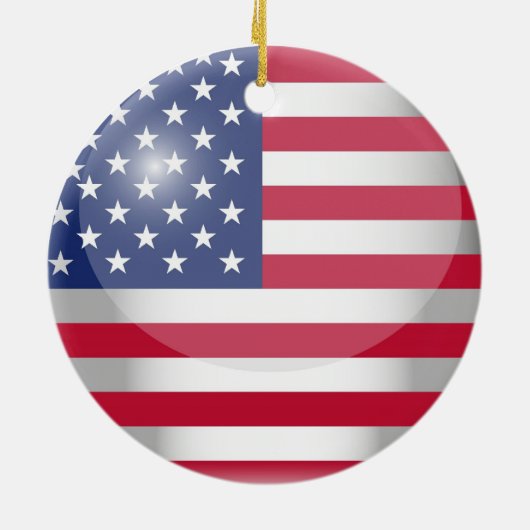 USA-Flagge Keramikornament (Hinten)