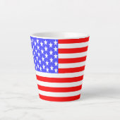 USA-Flagge komplett bedruckt klein Milchtasse (Vorderseite)