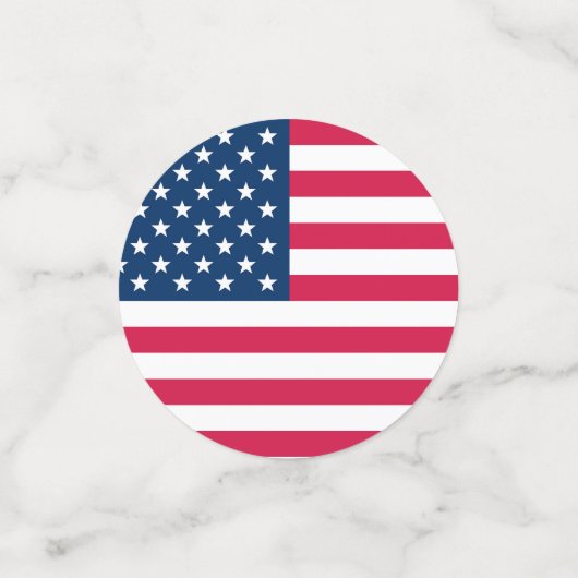 USA-Flagge Konfetti (Klein Vorderseite)