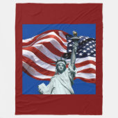 USA-Flagge Lady Liberty Fleece-Decke Fleecedecke (Vorderseite)