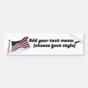USA-Flagge, lang möge sie wehen Autoaufkleber