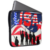USA-Flagge Laptopschutzhülle (Vorne Rechts)