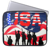 USA-Flagge Laptopschutzhülle (Vorderseite)