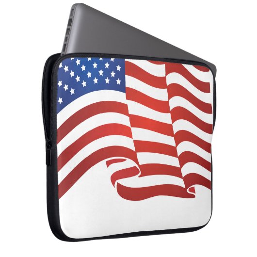 USA-Flagge Laptopschutzhülle (Vorne Rechts)