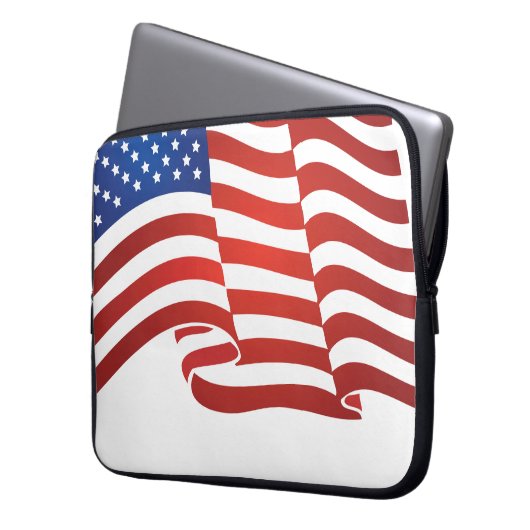 USA-Flagge Laptopschutzhülle (Vorderseite Links)