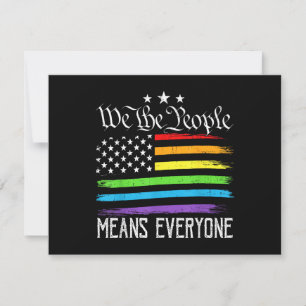USA-Flagge LGBTQ Gleichberechtigung Wir das Volk b Save The Date
