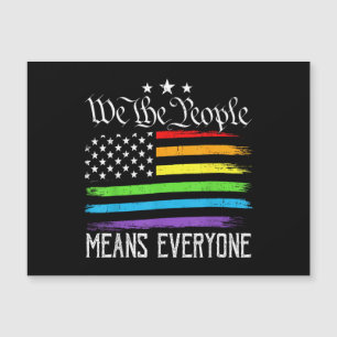USA-Flagge LGBTQ Gleichheit Wir das Volk bedeutet Magnetkarte