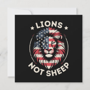 USA-FLAGGE , LÖWEN NICHT SCHAFE EINLADUNG