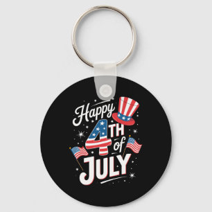 USA-Flagge Lustige glückliche 4. Juli-Outfits für Schlüsselanhänger