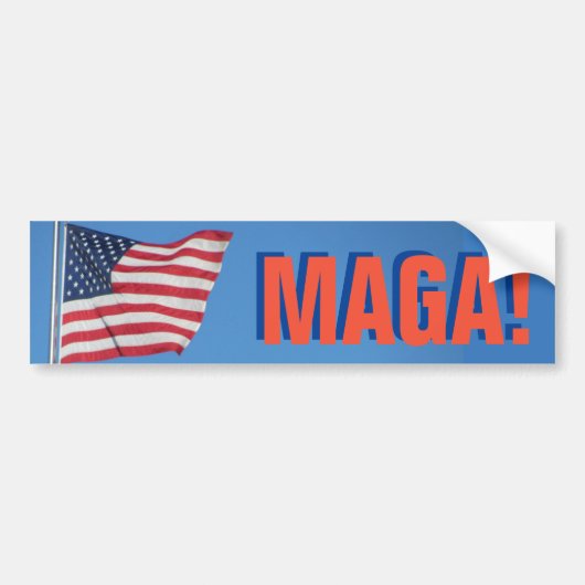 USA-Flagge MAGA! Autoaufkleber (Vorne)