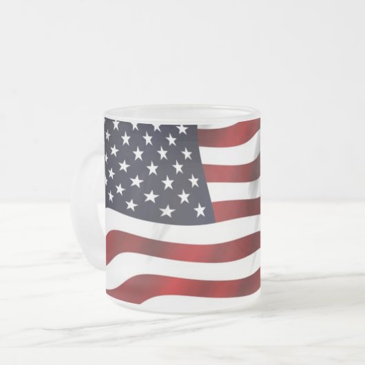 USA-Flagge Mattglastasse (Vorderseite Links)