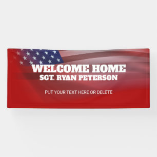 USA-Flagge Militärisches Willkommensschild Mar Banner