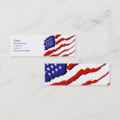 USA-Flagge Mini Visitenkarte (Vorne/Hinten)