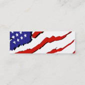 USA-Flagge Mini Visitenkarte (Rückseite)
