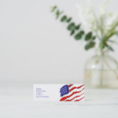 USA-Flagge Mini Visitenkarte (Stehend Vorderseite)