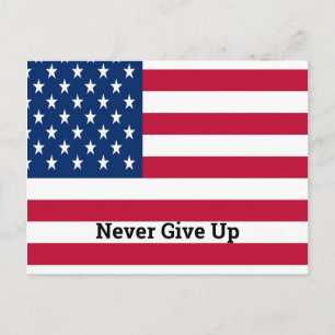 USA-Flagge mit Angebot anpassen Postkarte