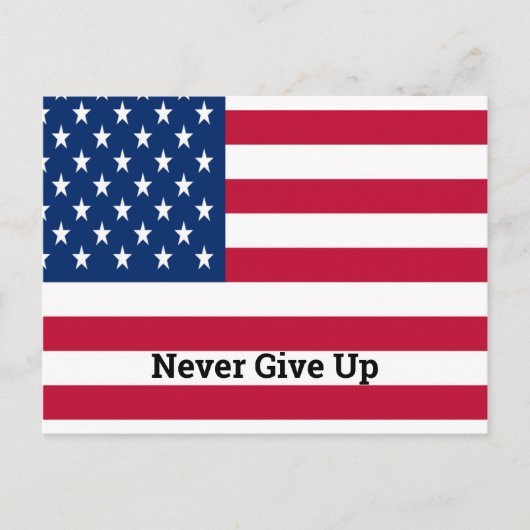 USA-Flagge mit Angebot anpassen Postkarte (Vorderseite)