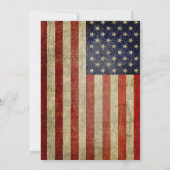 USA-Flagge mit Vintagem Party Einladung (Rückseite)