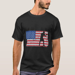 Usa-Flagge Mma Fighter Kickboxen Kampfsport Boxen T-Shirt