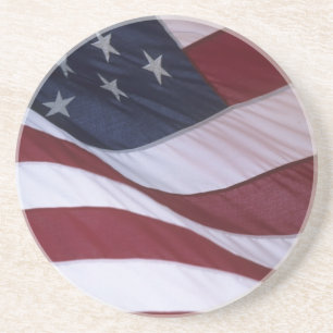 USA-Flagge, North Carolina, USA Sandstein Untersetzer