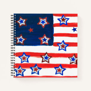 USA-Flagge Notizblock