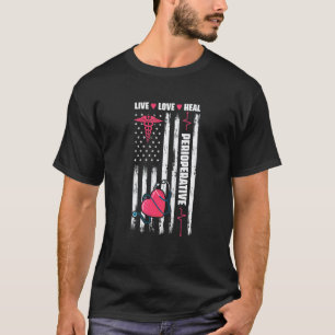 Usa-Flagge Operationssaal-Krankenschwester Medizin T-Shirt