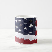 USA-Flagge Papier-Maché-Optik Kaffeetasse (Mittel)