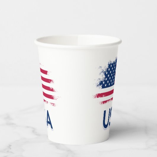 USA-Flagge Pappbecher (Links)
