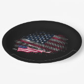 USA-Flagge Pappteller (Schrägansicht)