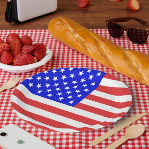 USA-Flagge Pappteller