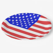 USA-Flagge Pappteller (Schrägansicht)