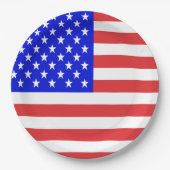 USA-Flagge Pappteller (Vorderseite)