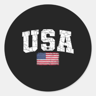 Usa-Flagge Patriotisch 4. Juli Amerika Tag Der Una Runder Aufkleber