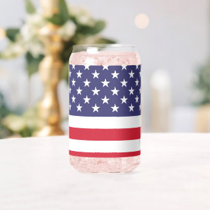 USA-Flagge Patriotisch Amerikanisch Rot Weiß Blau Dosenglas