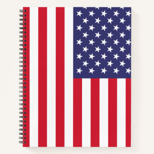 USA-Flagge Patriotisch Amerikanisch Rot Weiß Blau Notizblock
