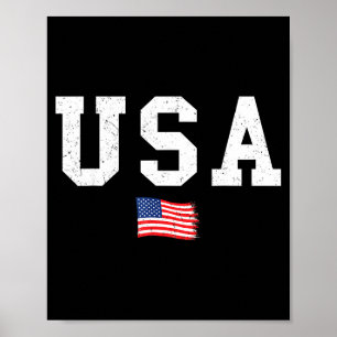 Usa-Flagge patriotische amerikanische Flagge 4. Ju Poster