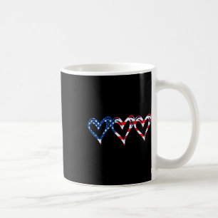 USA-Flagge Patriotische amerikanische Herzen Strei Kaffeetasse