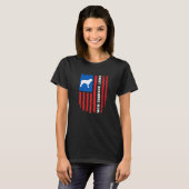 USA-Flagge Patriotische Saint Bernard-Mutter T-Shirt (Vorne ganz)