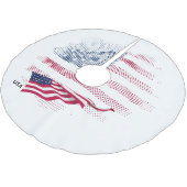 USA-Flagge Polyester Weihnachtsbaumdecke (Schrägansicht)